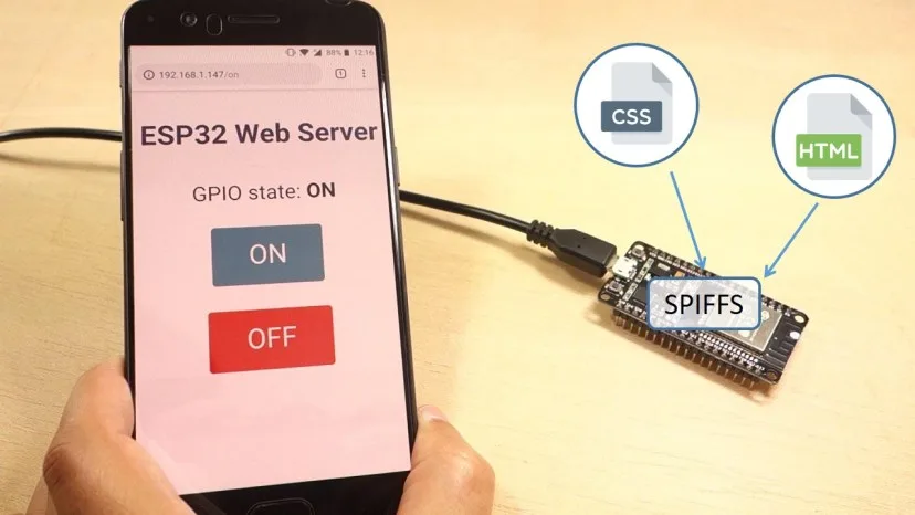 Bài 10: Lập Trình Web Server Trên ESP32 Sử Dụng Hệ Thống Tập Tin SPIFFS
