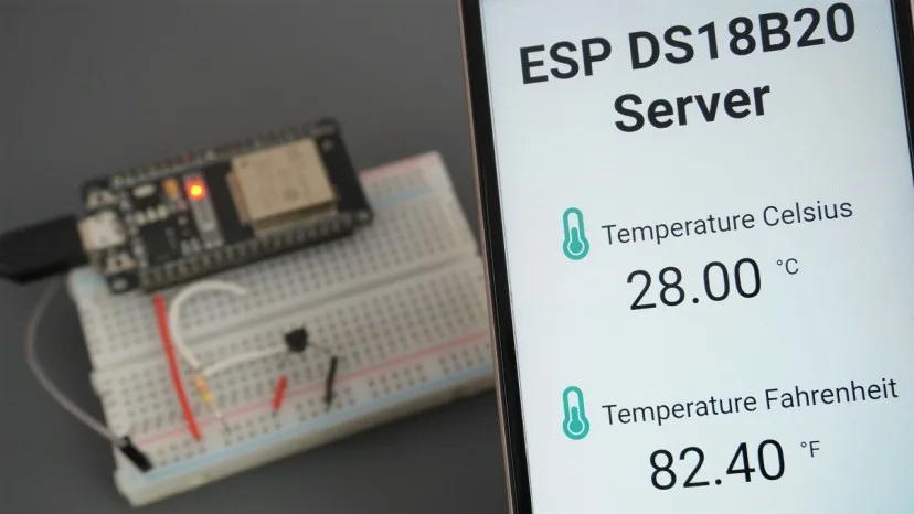 Bài 15: Lập Trình ESP32 Đọc Cảm Biến Nhiệt Độ DS18B20 (Đơn, Đa Cảm Biến và Web Server)