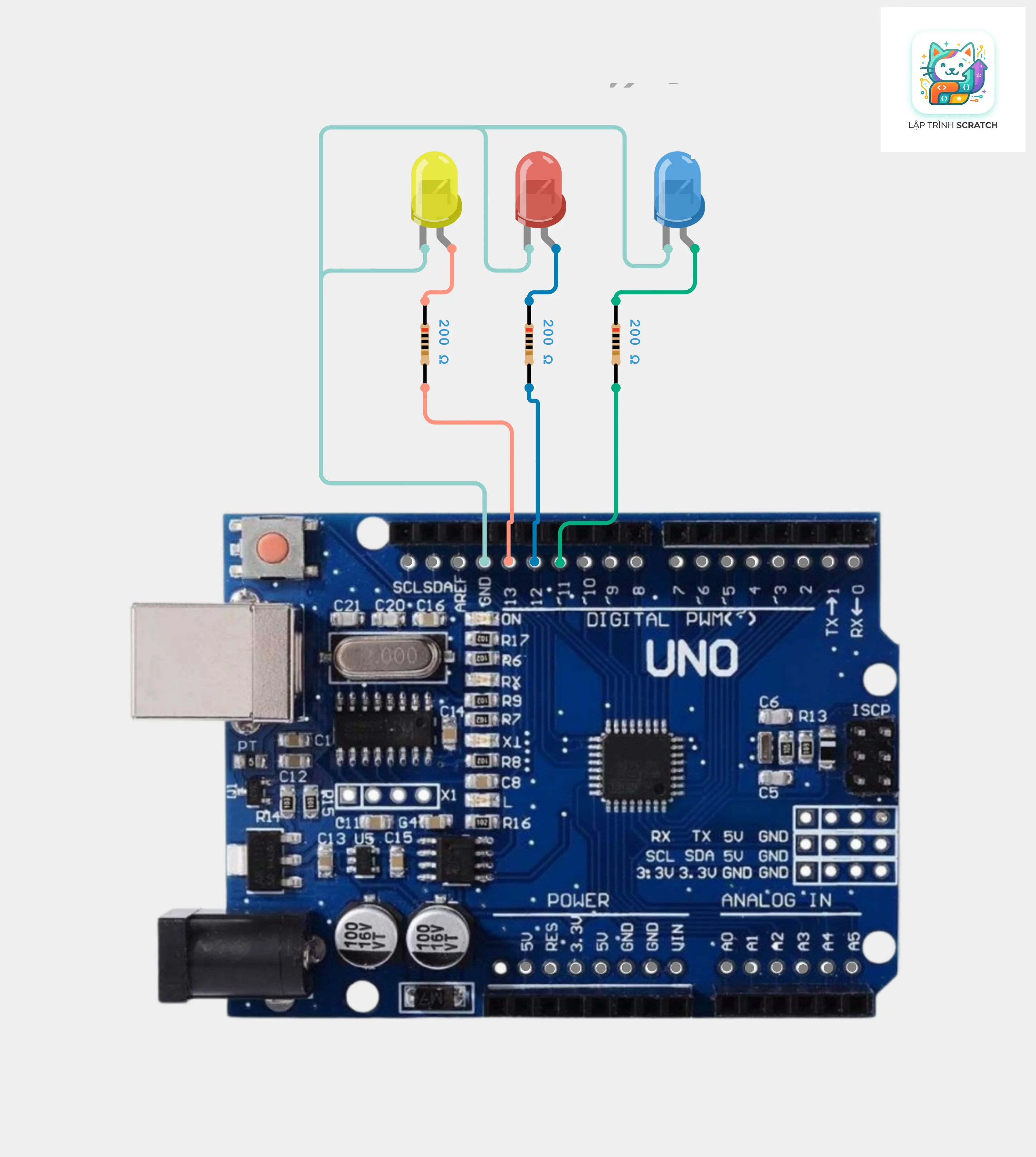 Bài 1: Làm Quen Với Lập Trình Scratch Và Đèn LED